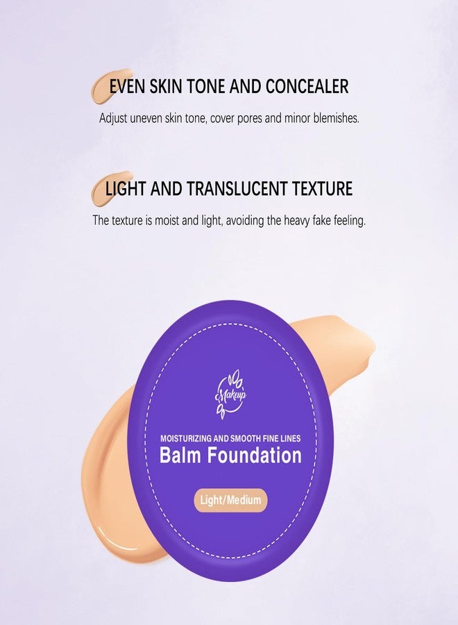 Emgmcp Balm Foundation | Age-Defying Hydrating Cushion Foundation for Mature Skin, Medium Buildable Coverage & Satin Glow Finish Makeup, Blurs Fine Lines, Smooths Texture (light/medium) - Image 3